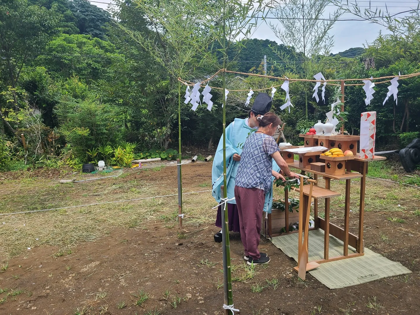 先日、いすみ市にて地鎮祭を行わせていただきました。